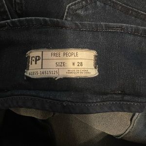 Free People Blue Jean Flare Pants Size 28